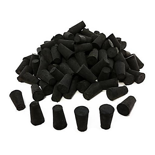 stoppers rubber, black #8-2 hole (c08-0426-542)