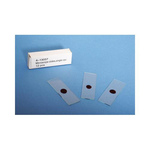 microscope slides, glass, single cavity, gross (c08-0426-677)