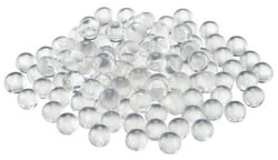 beads, borosilicate glass, 6mm, approx. 1, 500 pcs. per lb.