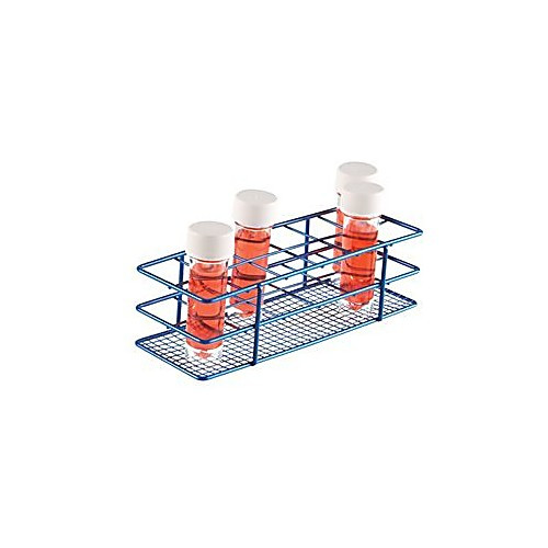 wire tube rack, 33mm dia. wells, 2 x 6 format, blue