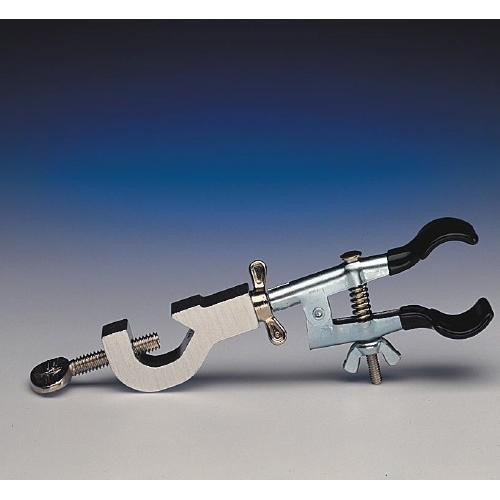 burette clamp, round, w/ plastisol-coated jaws, 3/8 to 1-3/