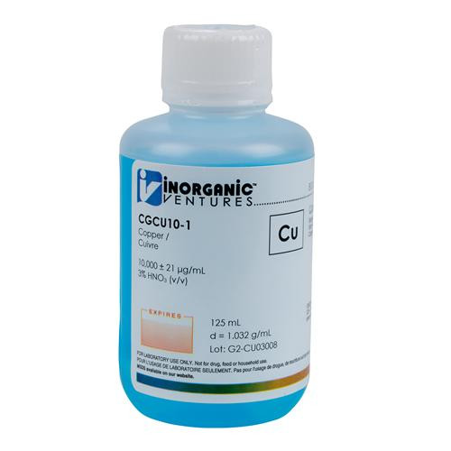 icp 10000ug/ml copper, 500ml