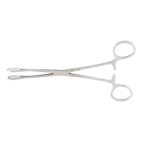 foerster sponge forceps, straight, serrated jaws, 7 (17.8 c