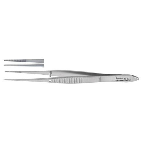 eye dressing forceps, 4 (10.2 cm), straight, extra delicate