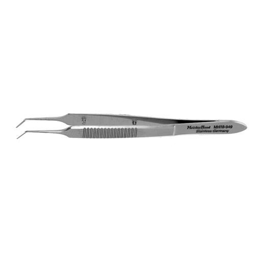 mcpherson micro iris suturing forceps, 3-1/2 (89mm) angled,