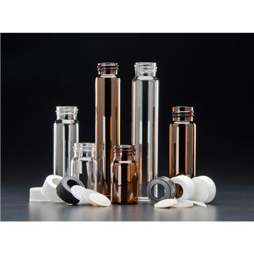 60ml voa vial, clear, assembled with white  polypropylene 24-400mm solid top closure,  ptfe lined,  precleaned (c08-0466-773)