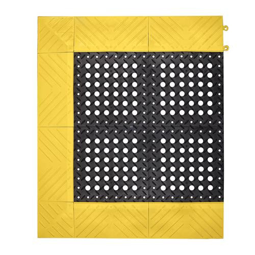 620 diamond flex-lok solid mat 30" x 36", black/yellow
