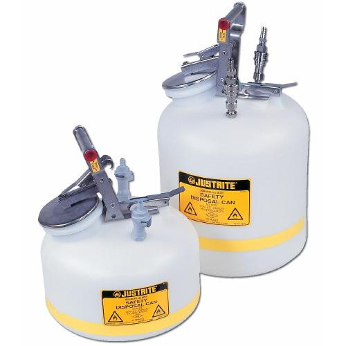 hplc safety can w / ss fittings, 2 gal.