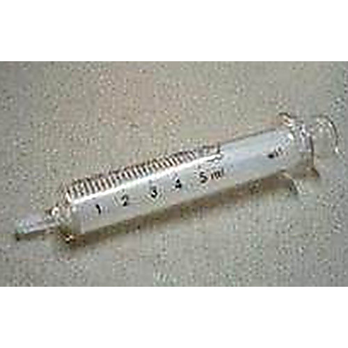 glass syringe (for lab use only), capacity: 5.0ml