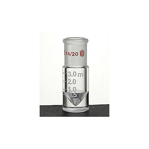 conical reaction vial, synthware, capacity: 3ml, joint: 14/2