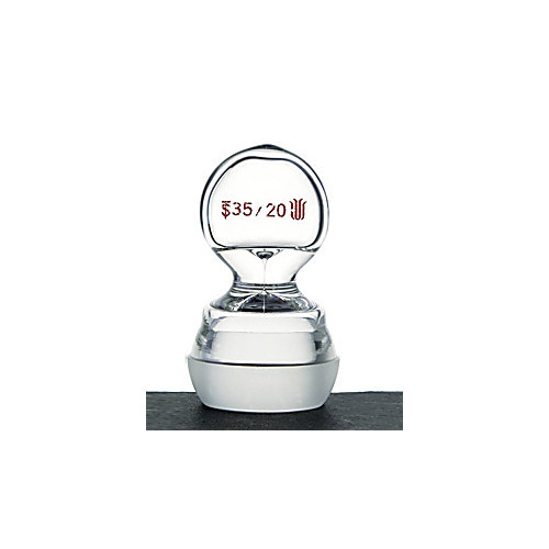 penny-head stopper,glass, spherical joint, synthware, joint: 35 socket