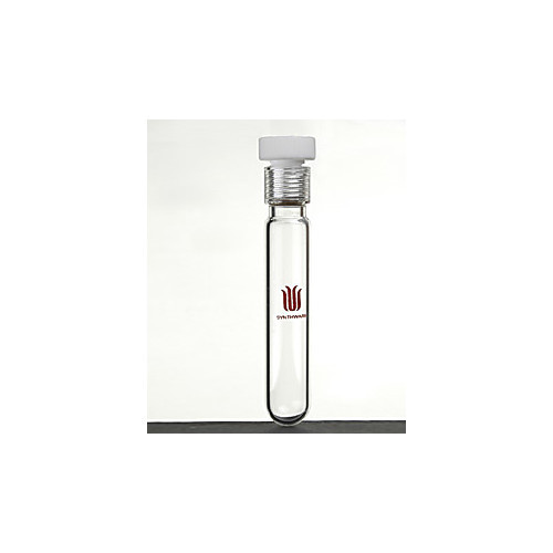 pressure vessel, heavy wall, cylindrical, synthware, capacity: 100ml, gl thread size: 15, vessel has an internal thread for use with ptfe bushing, o-ring is positioned above the thread for inproved sealing.