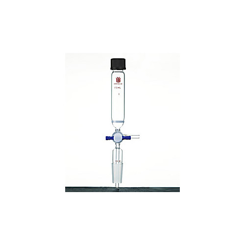peptide synthesis vessel, solid phase, vacuum, synthware, capacity: 10ml, frit porosity: medium, frit od: 15mm, gl thread: 14, hose connection od: 8mm