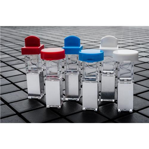 electroporation cuvette, 1mm white cap, square lid, individu