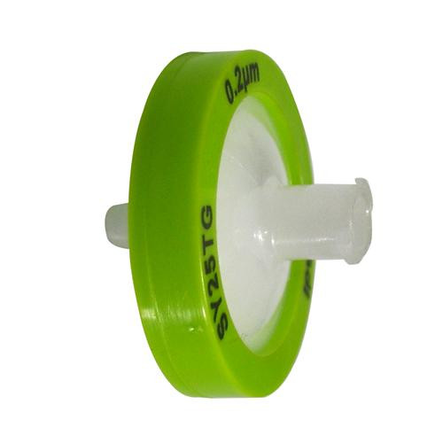 syringe filter, ptfe with multi-layered microglassfiber prefilter, 25mm, 0.2  m, hplc certified