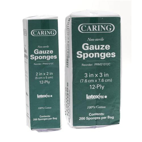 gauze, sponge, 4 x 4,12 ply, ns, lf