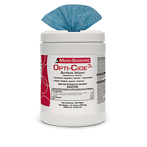 opti-cide3 surface wipes, 7 x 10, 100/can (c08-0499-887)