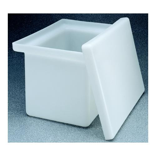 rectangular tank with cover, pp, 5 gal, 14 x 10 x 10"