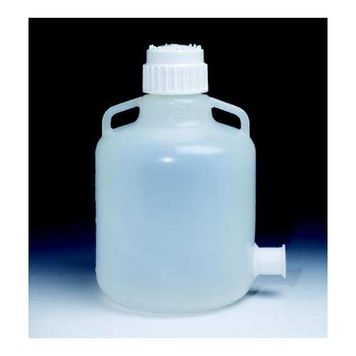 carboy w/ sanitary bottom flange, pp, 10l