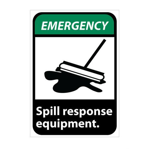 emergency, spill response equipment with graphic, 10x7, ps v