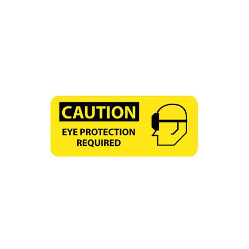 caution, eye protection required with graphic, 7x17, ps vinyl