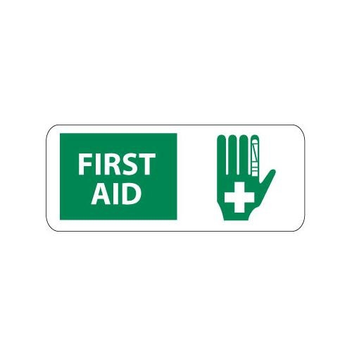 first aid with graphic, 7x17, ps vinyl