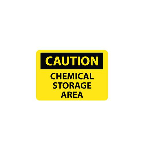 caution, chemical storage area, 10x14, ps vinyl