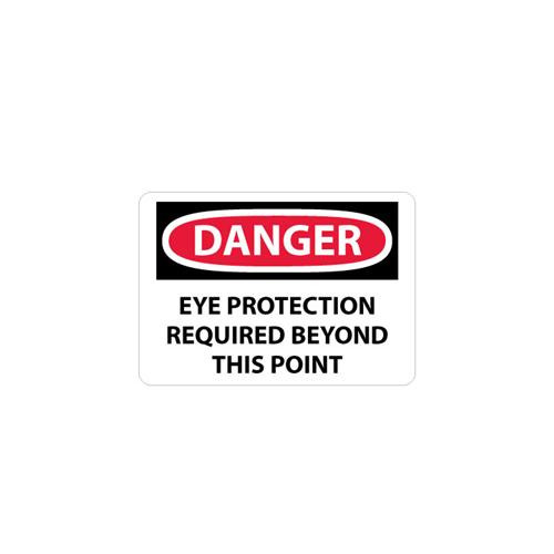 danger, eye protection required beyond this point, 10x14, ri