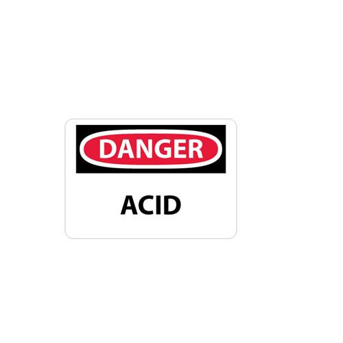 danger, acid, 7x10, .040 alum