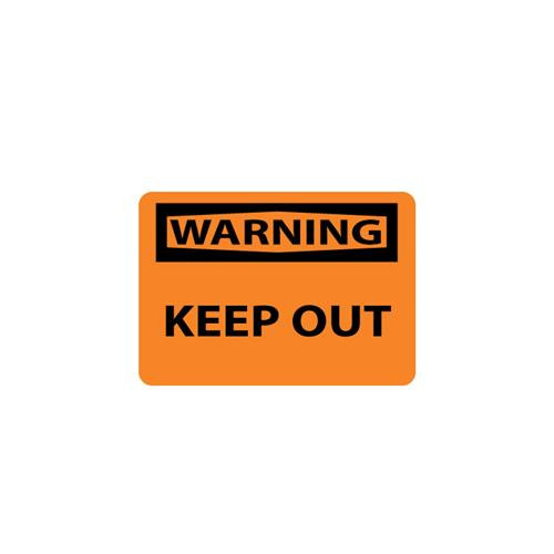 warning, keep out, 10x14, .040 alum