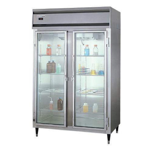 glass door refrigerator, s/s front, aluminum end panels & in (c08-0512-264)