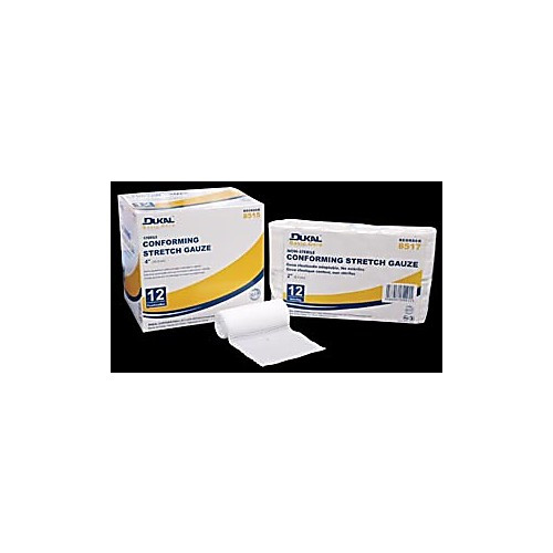 conforming stretch gauze, 6" non-sterile, 6 rl/bg, 8 bg/cs