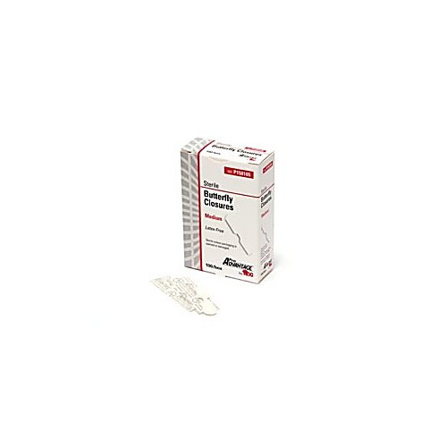 medium butterfly wound closure, 100/bx, 12 bx/cs