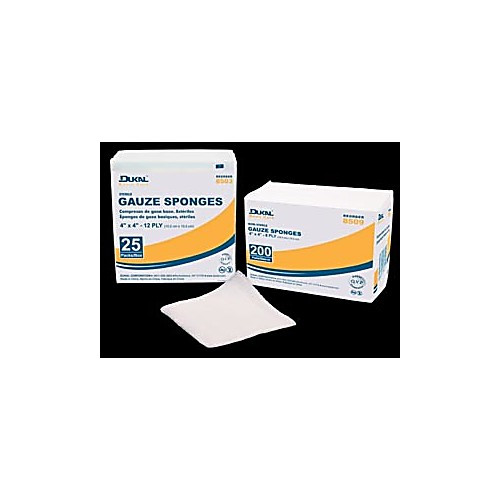 gauze sponge, 2 x 2, non-sterile, 8-ply, 200 bg, 25 bg/cs