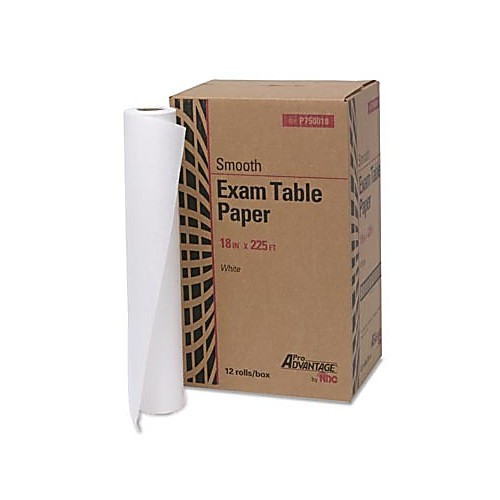 exam table paper, 21 x 125 ft, white, crepe, 12/cs (020209)