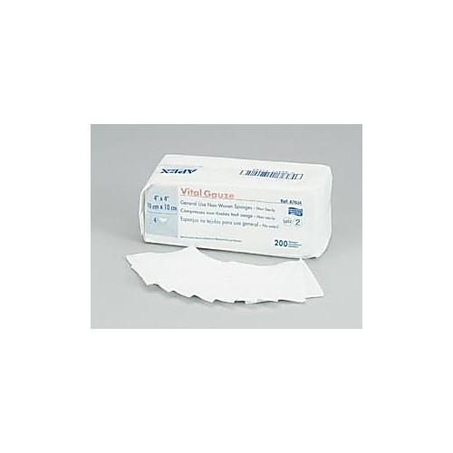 sponge gauze vitalgauze ns 2x2 4ply 200/pk 40pk/cs