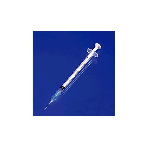 1cc tuberculin syringe, slip tip with cap