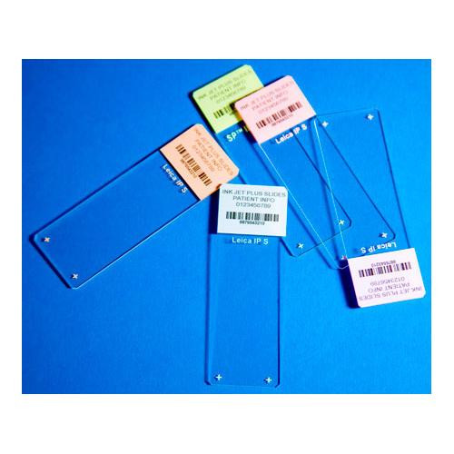 inkjet plus microscope slides, clipped, orange