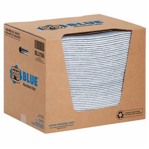 pig blue absorbent mat pad in dispenser box, heavy-weight, 1