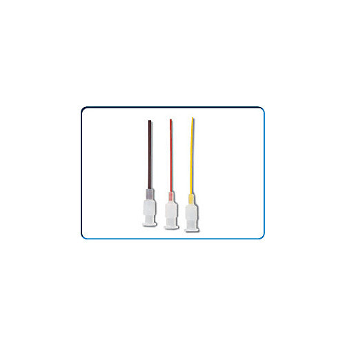 blunt tip needle, techcon, plastic yellow flexible poly tip, 20g x 1.5in length, 50ea/pack