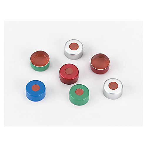 11 mm crimp top aluminum red cap with ptfe/red rubber septa