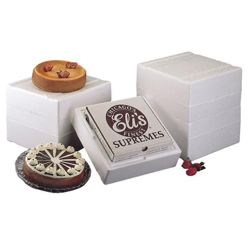 foam 10-3/8 x 10-3/8 x 4 id 1-1/4 wall, ideal for 10" cake