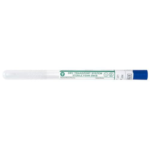 hydraflock 6" sterile standard flock swabs w/ plastic handle (30mm breakpoint) & dry transport tube (10 boxes per case of 50 individually wrapped systems)