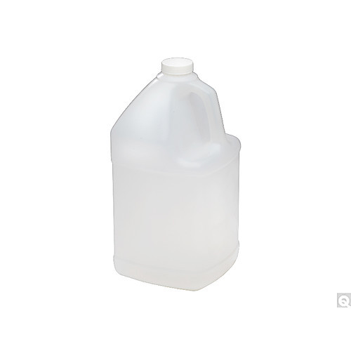 128oz (3840ml) natural hdpe handled square jug with 38-400 n