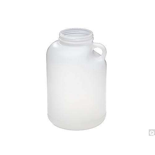 128oz (3840ml) natural hdpe wide mouth handled round jug wit (c08-0551-480)