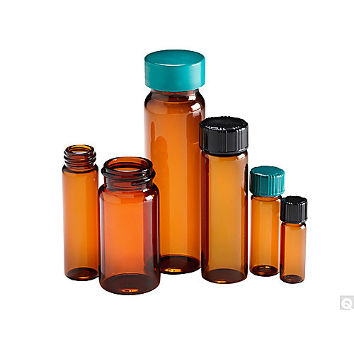 12 x 35mm 0.50 dram (1.85ml) amber borosilicate vial with 8- (c08-0551-537)