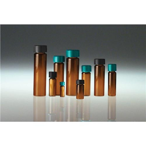 17 x 60mm 2 dram (7.5ml) amber borosilicate vial with 15-425 (c08-0551-540)