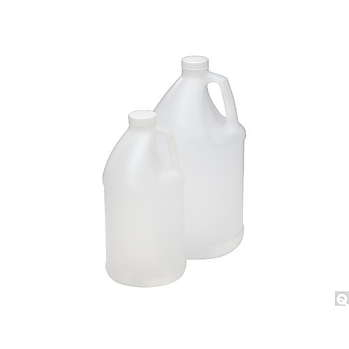 128oz (3840ml) natural hdpe handled round jug with 38-400 bl (c08-0551-837)