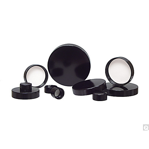 38-400 black phenolic cap with pulp/vinyl liner (c08-0552-128)