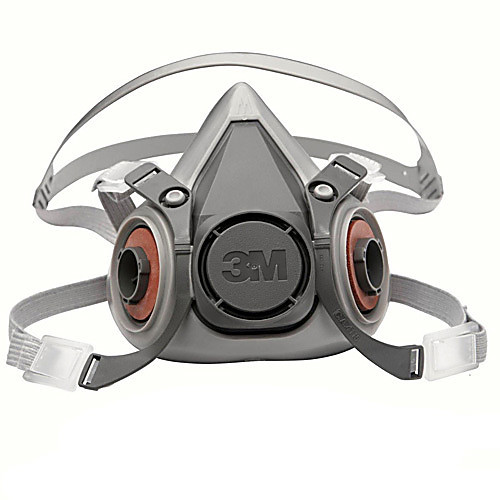 respirator, 3m large gray thermoplastic elastomer half mask  (c08-0126-890)